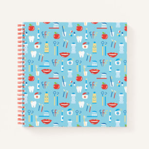 Carnet Motif bleu dentaire