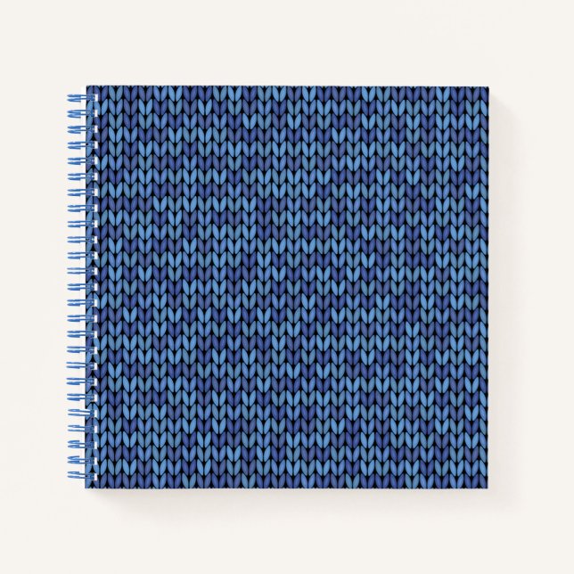 Carnet Motif bleu Knit (Devant)