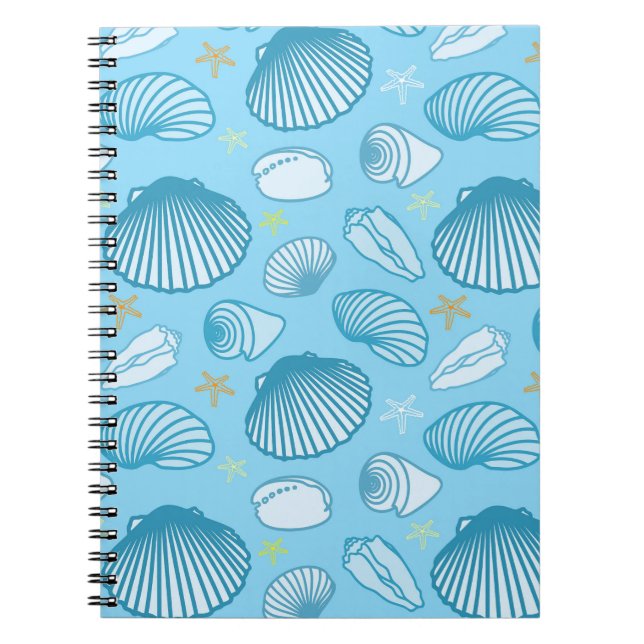 Carnet Motif bleu océan (Devant)