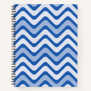 Carnet Motif bleu ondulé