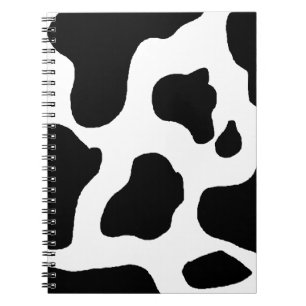 Carnet Motif brouillé noir et blanc d'impression de vache