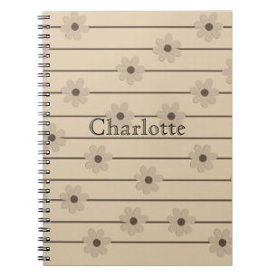 Carnet Motif Brown de Khaki à bande horizontale Y2K