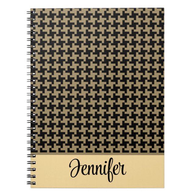 Carnet Motif Brown or à tête nue Personnalisé (Devant)