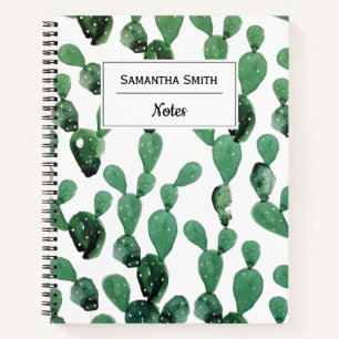 Carnet Motif Cactus moderne personnalisé