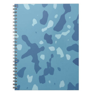 Carnet Motif camouflage abstrait bleu pastel