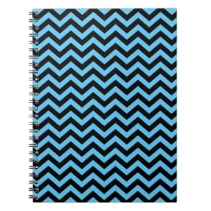 Carnet Motif Chevron bleu et noir