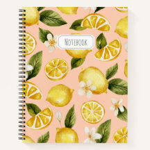 Carnet Motif citron aquarelle