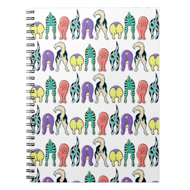 Carnet Motif coloré des boutons de chien (Devant)