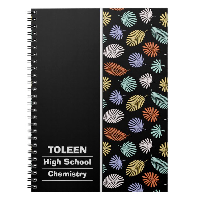Carnet Motif coloré personnalisé (Devant)