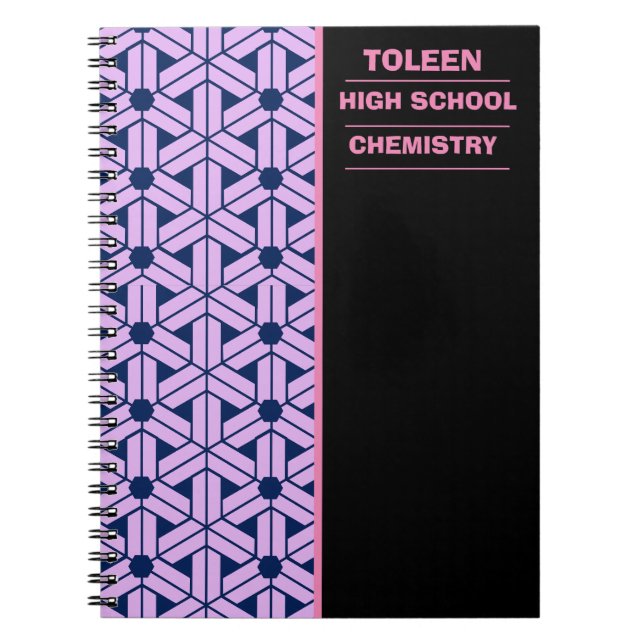 Carnet Motif coloré personnalisé (Devant)