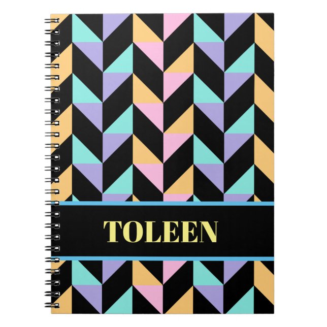 Carnet Motif coloré personnalisé (Devant)