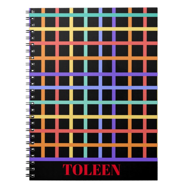 Carnet Motif coloré personnalisé (Devant)