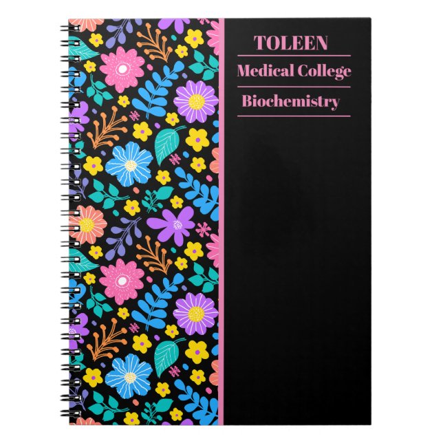 Carnet Motif coloré personnalisé (Devant)