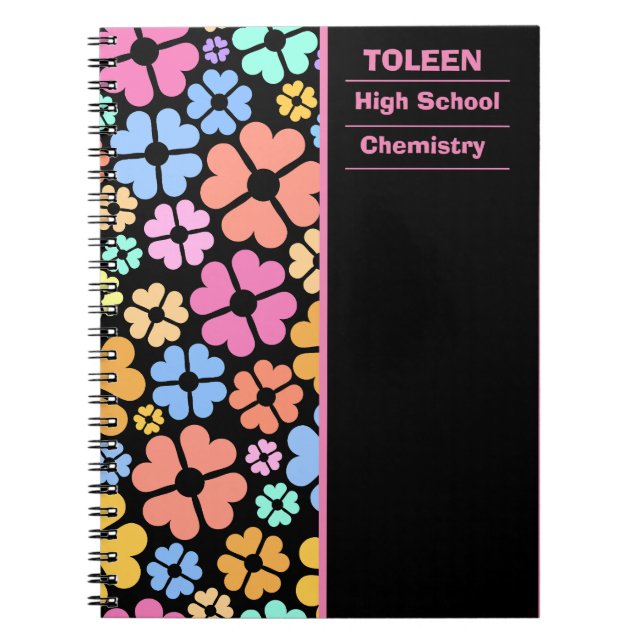 Carnet Motif coloré personnalisé (Devant)