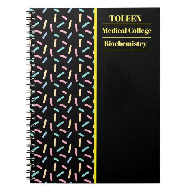 Carnet Motif coloré personnalisé (Devant)