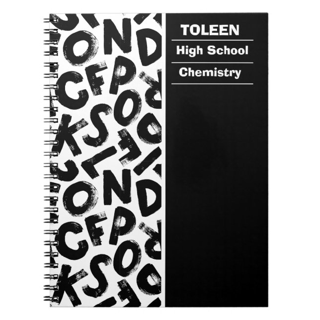 Carnet Motif coloré personnalisé (Devant)