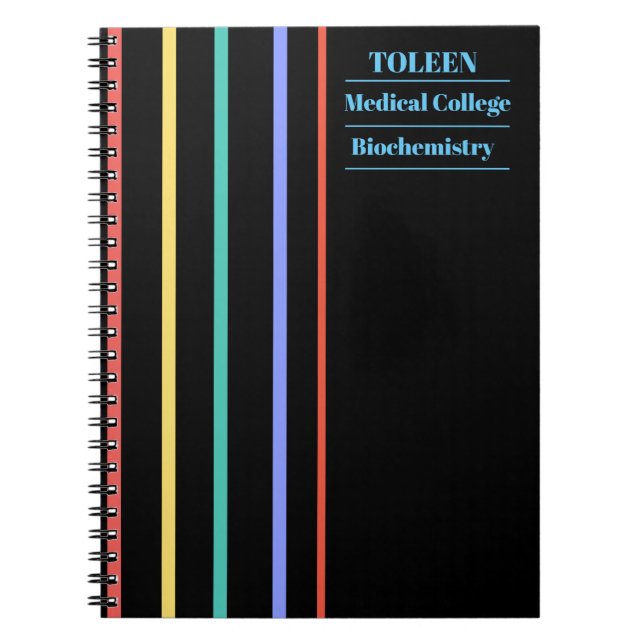 Carnet Motif coloré personnalisé (Devant)