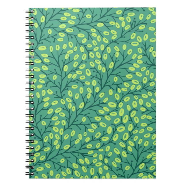 Carnet motif continu à fleurs (Devant)