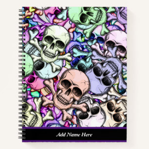 Carnet Motif couleur crâne moderne