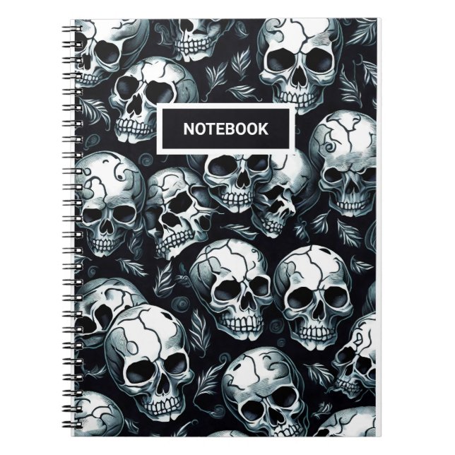 Carnet Motif crâne (Devant)