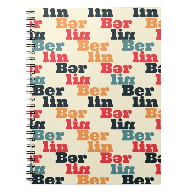 Carnet Motif créatif de Berlin. (Devant)