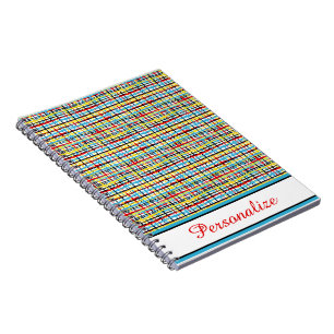 Carnet Motif crisscross personnalisé