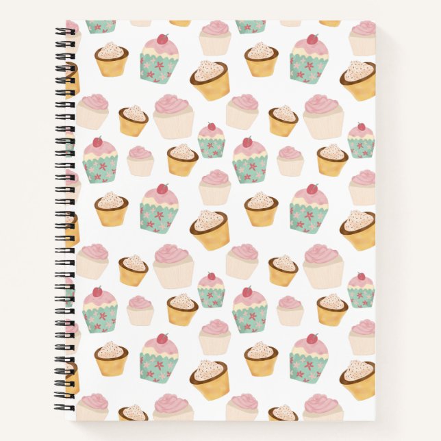 Carnet Motif Cupcake (Devant)