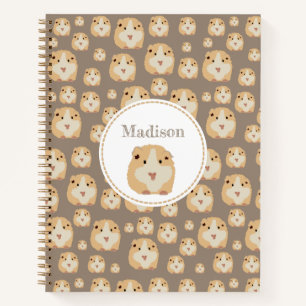 Carnet Motif Cute Hamster personnalisé