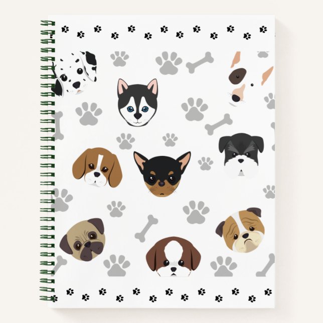 Carnet Motif Cute Puppies - Cadeau Amoureux des ch (Devant)