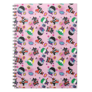 Carnet Motif d'action Chibi Super Villain