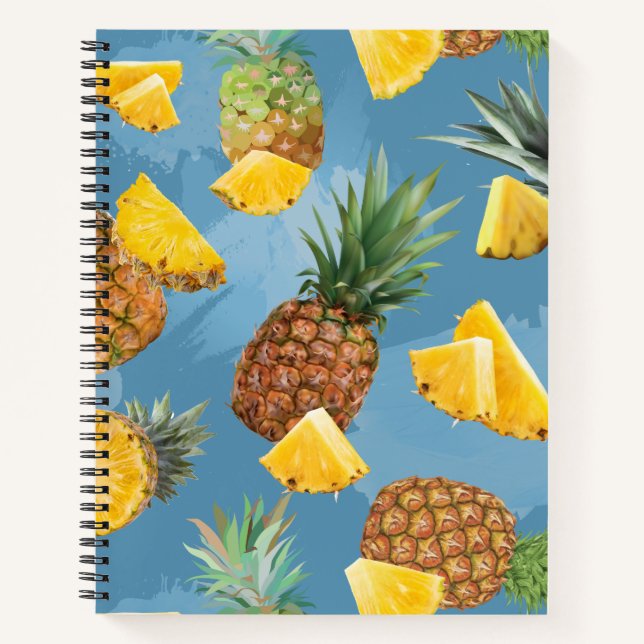 Carnet Motif d'ananas 2 (Devant)