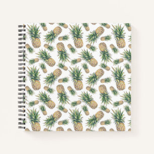 Carnet Motif d'ananas aquarelle