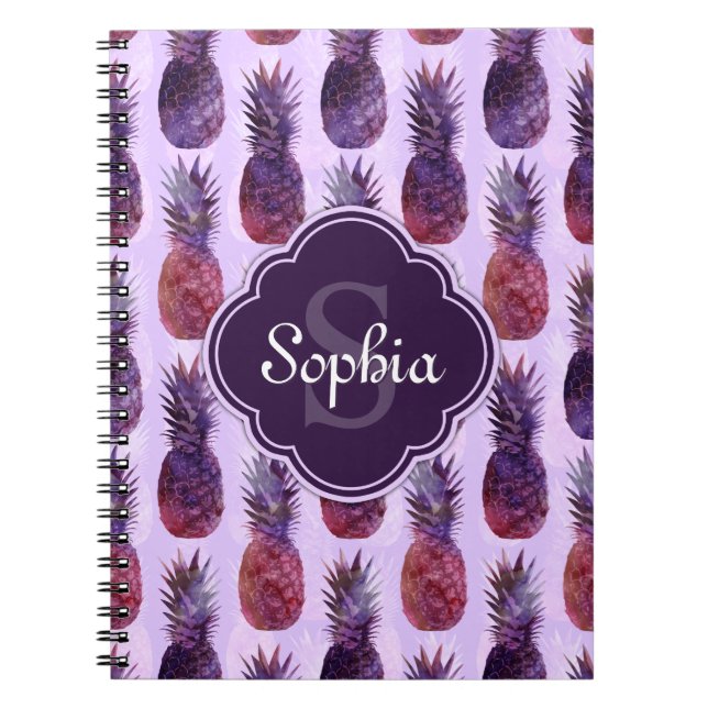 Carnet Motif d'ananas Aquarelle tendance (Devant)