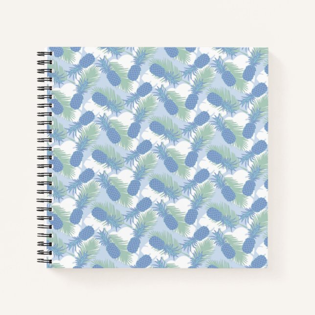 Carnet Motif d'ananas pastel tropical (Devant)