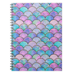 Carnet Motif d'aquarelle japonais à échelle de sirène
