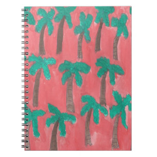 Carnet Motif d'aquarelle Palm Tree