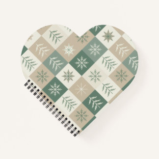 Carnet Motif d'arbre de Noël scandinave sans couture