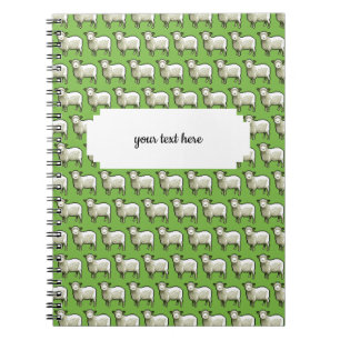 Carnet Motif D'Art De Pixel De Mouton Blanc Laineux