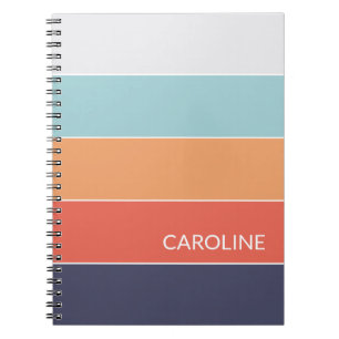 Carnet Motif d'art Retro multicouleur