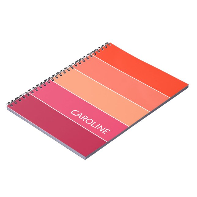 Carnet Motif d'art Retro multicouleur (Côté gauche)