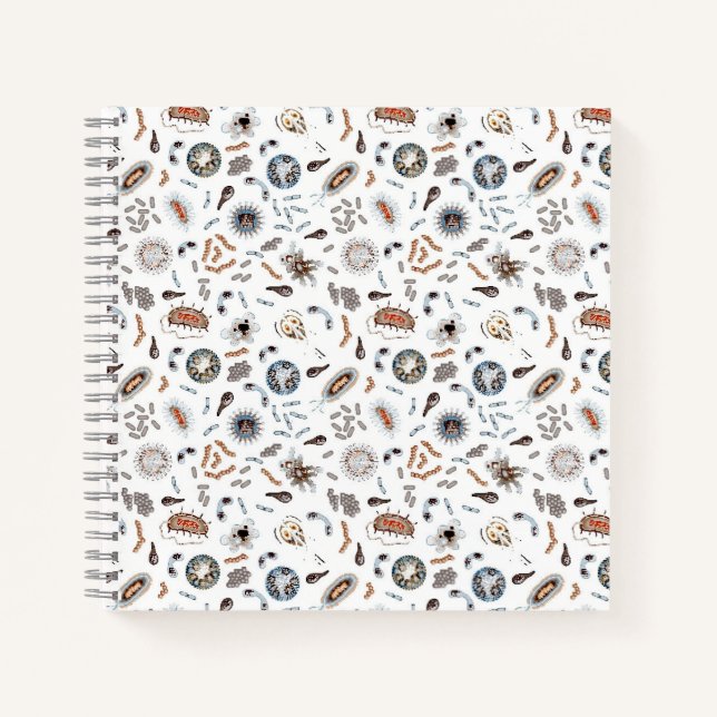 Carnet Motif de bactéries et de virus (Devant)