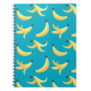 Carnet Motif de banane jaune rétro drôle éditable pour fê