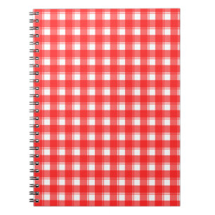 Carnet Motif de bandes rouges blanches