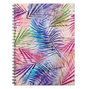 Carnet Motif de basculement Feuilles d'aquarelle Abstrait