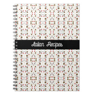 Carnet Motif de boulettes de spaghetti cool
