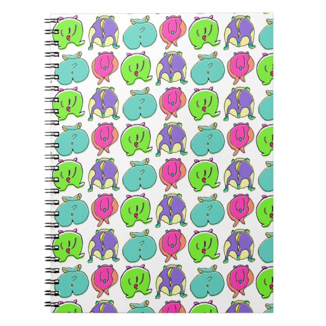 Carnet Motif de boutons de hamster coloré (Devant)