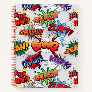 Carnet Motif de bulle Superhero