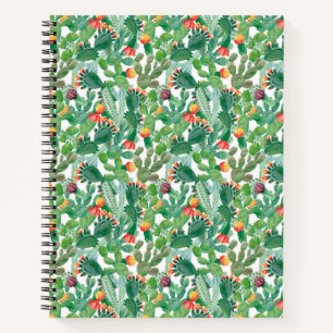 Carnet Motif de cactus aquarelle