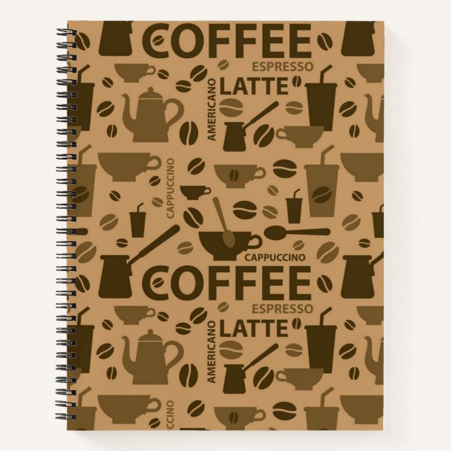 Carnet Motif de café (Devant)