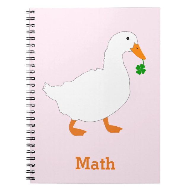 Carnet Motif de canard personnalisé (Devant)